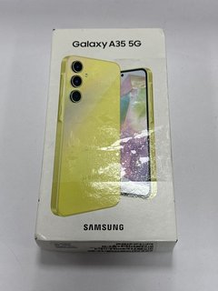 SAMSUNG GALAXY A35 5G 128 GB SMARTPHONE (ORIGINAL RRP - £339) IN AWESOME LEMON: MODEL NO SM-A356B/DS (WITH BOX & ALL ACCESSORIES) [JPTM122100]. (SEALED UNIT). THIS PRODUCT IS FULLY FUNCTIONAL AND IS