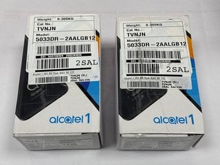 2 X TCL- ALCATEL 1 8 GB SMARTPHONE (ORIGINAL RRP - £90) IN VOLCANO BLACK: MODEL NO 5033D (WITH BOX & ALL ACCESSORIES) [JPTM121881]. THIS PRODUCT IS FULLY FUNCTIONAL AND IS PART OF OUR PREMIUM TECH AN