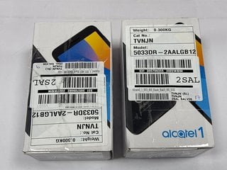 2 X TCL- ALCATEL 1 8 GB SMARTPHONE (ORIGINAL RRP - £90) IN VOLCANO BLACK: MODEL NO 5033D (WITH BOX & ALL ACCESSORIES) [JPTM121894]. THIS PRODUCT IS FULLY FUNCTIONAL AND IS PART OF OUR PREMIUM TECH AN