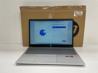 HP 250GB LAPTOP: MODEL NO 15-FC0037NA (WITH BOX & CHARGER). AMD RYZEN 3 7320U 2.40GHZ, 8GB RAM, 15.6" SCREEN, AMD RADEON GRAPHICS [JPTM122008]. THIS PRODUCT IS FULLY FUNCTIONAL AND IS PART OF OUR PRE