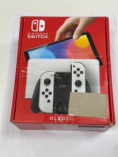 NINTENDO SWITCH OLED MODEL 64 GB GAMES CONSOLE (ORIGINAL RRP - £309) IN WHITE: MODEL NO HEG-001 (WITH BOX & ALL ACCESSORIES, MINOR COSMETIC IMPERFECTIONS) [JPTM121848]. THIS PRODUCT IS FULLY FUNCTION