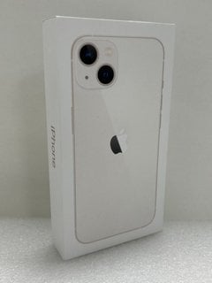 APPLE IPHONE 13 128GB SMARTPHONE IN STARLIGHT: MODEL NO A2633 (WITH BOX & ALL ACCESSORIES) [JPTM122044]. (SEALED UNIT). THIS PRODUCT IS FULLY FUNCTIONAL AND IS PART OF OUR PREMIUM TECH AND ELECTRONIC