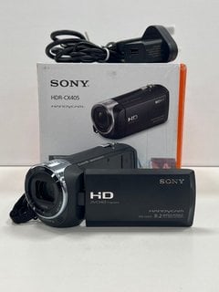 SONY HDR-CX405 CAMCORDER (ORIGINAL RRP - £198) IN BLACK. (BOXED WITH BATTERY, CHARGING & HDMI CABLES, VERY GOOD COSMETIC CONDITION) [JPTM121893]. THIS PRODUCT IS FULLY FUNCTIONAL AND IS PART OF OUR P