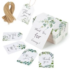 39 X HAKACC 160PCS GIFT TAGS, THANK YOU PRESENT TAGS WITH STRING GIFT LABELS FOR WEDDING BIRTHDAY BABY SHOWER PARTY FAVORS - TOTAL RRP £162: LOCATION - A RACK