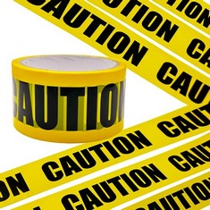 43 X FEUERLOS CAUTION TAPE, 25M SELF ADHESIVE YELLOW WARNING TAPE WITH RESIDUE-FREE, BARRICADE SAFETY TAPES FOR WORKPLACE DANGER AREAS HALLOWEEN DECORATIONS PARTY - TOTAL RRP £215: LOCATION - A RACK