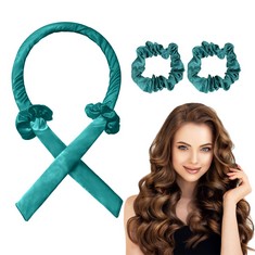 13 X URAQT HEATLESS CURLING ROD HEADBAND, NO HEAT HAIR CURLER FOR LONG HAIR, SOFT SILK RIBBON SLEEPING HAIR ROLLERS WAVE CURLS LAZY CURLER SET, DIY HAIR STYLING TOOLS (GREEN): LOCATION - A RACK