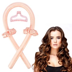 13 X URAQT HEATLESS CURLING ROD HEADBAND, HAIR CURLER FOR LONG HAIR, SOFT SILK RIBBON SLEEPING HAIR ROLLERS WAVE CURLS LAZY CURLER SET DIY HAIR STYLING TOOLS - TOTAL RRP £80: LOCATION - A RACK