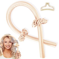 QUANTITY OF ASSORTED ITEMS TO INCLUDE HEATLESS CURLING ROD SILK HEATLESS HAIR CURLER WITH HAIR CLIPS AND SCRUNCHIE NO HEAT HAIR ROLLERS FOR SLEEPING OVERNIGHT ADJUSTABLE WAVE CURLING IRON KIT FOR LON