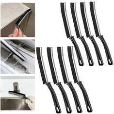 QUANTITY OF 8-PACK GAP CLEANING BRUSHES FOR TINY WINDOW AND DOOR TRACK GROOVES, BATHROOM, AND KITCHEN TILES - LONG HANDLE SCRUB BRUSH FOR HOME KITCHEN - TOTAL RRP £374: LOCATION - A RACK