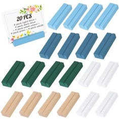 QUANTITY OF ASSORTED ITEMS TO INCLUDE 20 PACK PLACE CARD HOLDERS FREE STANDING, 5 COLOURS OF 3.15 IN NUMBER PHOTO NAME CARDS STANDS, PREMIUM TABLE MEMO BASES FOR HOME WEDDING PARTY BAR DECORATION RRP