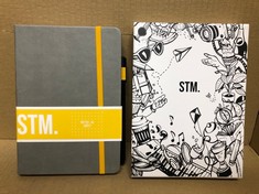 22 X SCRIBBLES THAT MATTER A5 DOTTED JOURNAL NOTEBOOK + YOUR BULLET DOTTED JOURNAL VEGAN HARD COVER 160GSM DOTTED NOTEBOOK BLEEDPROOF THICK PAPER WITH 150 PAGES FOR WORK (5.75 X 8.5), GREY - TOTAL RR