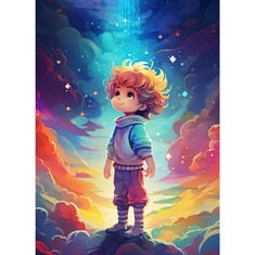 QUANTITY OF DIUJHUUY CARTOON BOY 5D DIAMOND PAINTING KITS,DIGITAL DRAWING KITS,DIAMOND ART ACCESSORIES,DIY ARTS CRAFT SUPPLY FOR ADULTS,CHILDREN'S BEGINNERS, HOME WALL DECORATION GIFTS - 30X40CM - TO