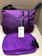 QUANTITY OF ASSORTED ITEMS TO INCLUDE TRAVEL BAG PURPLE RRP £313: LOCATION - B RACK