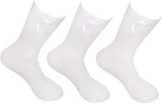 32 X COSHAL® 3 ANKLE BOW GIRLS SOCKS COTTON SCHOOL SOCKS WITH FLUFFY RIBBONS BOW, BACK TO SCHOOL SOCKS UNIFORM PARTY WEAR COMFORT SOCKS GIRLS BOW OVER ANKLE KIDS SCHOOL SOCKS, (SIZE 12-3) WHITE - TOT