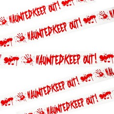 QUANTITY OF FEUERLOS HALLOWEEN DECORATIONS TAPE, 9.1M HALLOWEEN ZOMBIE CAUTION TAPE NON-STICK FOR ZOMBIE PARTY, HALLOWEEN INDOOR PARTY, HALLOWEEN DECORATIONS SUPPLIES - TOTAL RRP £125: LOCATION - C R