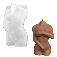 QUANTITY OF XDANWNG BODY ART MALE MOULDS SILICONE CANDLE MAKING MOULD 3D NAKED MEN BODY SHAPE EPOXY CASTING MOLDS FOR MAKING CANDLE SOAP POLYMER CLAY DIY CRAFTS GIFTS HOME DECORATION (WOMEN) - TOTAL