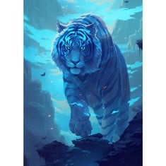 QUANTITY OF LJAPPLIED 5D DIAMOND PAINTING KIT, PAINTING BY NUMBERS KIT - DIY CARTOON TIGER THEME FULL RHINESTONE ART PICTURE, CRAFT SUPPLIES FOR KIDS AND ADULTS, PERFECT HOME WALL DECOR GIFT - 12 * 1