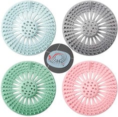 33 X BLACK RUBBER HAIR CATCHER DRAIN, SHOWER DRAIN COVERS WITH SUCKERS DURABLE SILICONE HAIR STOPPER DRAIN PROTECTOR FILTER, FOR BATHROOM BATHTUB AND KITCHEN 4 PACK - TOTAL RRP £179: LOCATION - D RAC