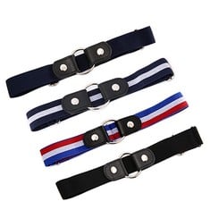 21 X MXKOCO 4 PCS ELASTIC BELT NO BUCKLE BELT FOR WOMEN MEN BUCKLE INVISIBLE STRETCH BELT ADJUSTABLE BELT WITHOUT BUCKLE FOR JEANS DRESS UNISEX BELTS QUICK RELEASE COMFORT NOT TIGHT BELT - TOTAL RRP