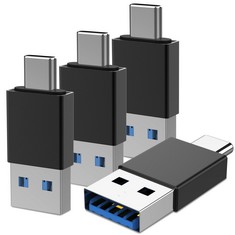 QUANTITY OF ASSORTED ITEMS TO INCLUDE VAKS USB C TO USB 3.0 ADAPTER (4 PACK), TYPE C MALE TO USB 3.0 MALE CONVERTER, COMPATIBLE WITH MOBILE PHONES, COMPUTERS, NOTEBOOK COMPUTERS, BLACK RRP £234: LOCA