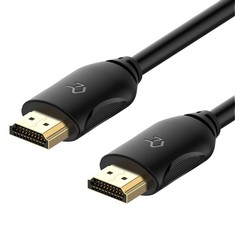 20 X RANKIE HDMI CABLE, HIGH-SPEED HDTV CABLE, SUPPORTS ETHERNET, 3D, 4K AND AUDIO RETURN, 1.8 M (BLACK) - TOTAL RRP £83: LOCATION - TABLES