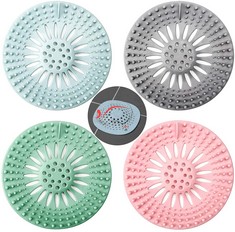 23 X BLACK RUBBER HAIR CATCHER DRAIN, SHOWER DRAIN COVERS WITH SUCKERS DURABLE SILICONE HAIR STOPPER DRAIN PROTECTOR FILTER, FOR BATHROOM BATHTUB AND KITCHEN 4 PACK - TOTAL RRP £124: LOCATION - D RAC