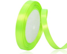 QUANTITY OF ASSORTED ITEMS TO INCLUDE NEON GREEN SATIN RIBBON 20MM, 23 METERS SOLID COLORS FABRIC RIBBON FOR CRAFTING, GIFT WRAPPING, BALLOONS, DIY SEWING PROJECT, HAIR BOWS AND CAKE DECORATION: LOCA