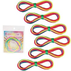 QUANTITY OF ASSORTED ITEMS TO INCLUDE RMEET FINGER STRING,6 PCS RAINBOW PARACORD ROPE NYLON FINGER TWIST THREAD PARACORD RAINBOW ROPE PARACHUTE CORD FOR PARTY GAMES CAR TRIPS AIR TRAVEL: LOCATION - D