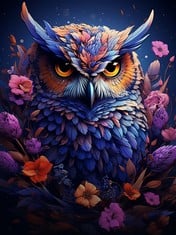 QUANTITY OF ASSORTED ITEMS TO INCLUDE ZARIOCY 5D DIAMOND PAINTING KITS PURPLE OWL, DIY PAINT WITH DIAMOND ART ANIMAL ROUND FULL DRILL CRYSTAL DIAMOND EMBROIDERY PAINTINGS ARTS CRAFT FOR HOME OFFICE W