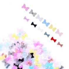 QUANTITY OF ASSORTED ITEMS TO INCLUDE ABEILLO BOW NAIL CHARMS, 300PCS BUTTERFLY NAIL ART CHARMS, 3D BOW NAILS DECORATION, MIX STYLES RESIN BOWKNOT NAIL GEMS FOR NAIL ART CRAFT AND DECORATION SUPPLIES