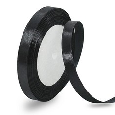 QUANTITY OF ASSORTED ITEMS TO INCLUDE BLACK SATIN RIBBON 10MM, 23 METERS SOLID COLORS FABRIC RIBBON FOR CRAFTING, GIFT WRAPPING, BALLOONS, DIY SEWING PROJECT, HAIR BOWS AND CAKE DECORATION RRP £300: