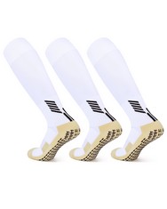 14 X JOCMIC 3 PAIRS KIDS GRIP SOCKS FOOTBALL SOCKS, JUNIOR ANTI-SLIP KNEE HIGH SPORTS SOCKS BOYS LONG CUSHIONED TRAINING RUGBY HOCKEY SOCKS AGED 5-12 - TOTAL RRP £151: LOCATION - E RACK