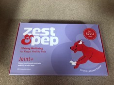 7X ZEST & PEP JOINT SUPPLEMENTS FOR DOGS EXP 12/2024 RRP £105: LOCATION - E RACK