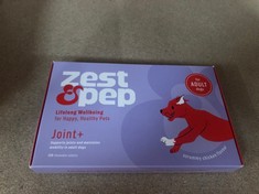 7X ZEST & PEP JOINT SUPPLEMENTS FOR DOGS EXP 12/2024 RRP £105: LOCATION - E RACK