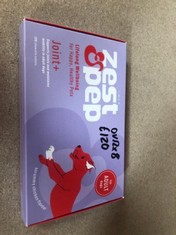 7X ZEST & PEP JOINT SUPPLEMENTS FOR DOGS EXP 12/2024 RRP £105: LOCATION - E RACK