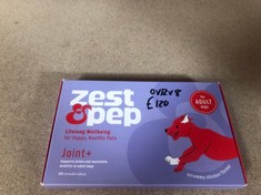 7X ZEST & PEP JOINT SUPPLEMENTS FOR DOGS EXP 12/2024 RRP £105: LOCATION - E RACK