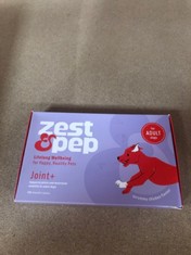 7X ZEST & PEP JOINT SUPPLEMENTS FOR DOGS EXP 12/2024 RRP £105: LOCATION - E RACK