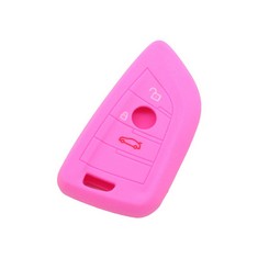 QUANTITY OF ASSORTED ITEMS TO INCLUDE BROVACS SILICONE COVER PROTECTOR CASE HOLDER SKIN JACKET COMPATIBLE WITH BMW X5 X6 X1 5 7 SERIES 3 BUTTON SMART REMOTE KEY FOB CV 9906 PINK: LOCATION - A RACK