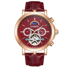 GAMAGES OF LONDON LIMITED EDITION HAND ASSEMBLED GRAND EXHIBITION AUTOMATIC RED WATCH SKU:GA1342 RRP £695: LOCATION - A