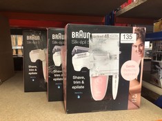 QUANTITY OF HEALTH & BEAUTY ITEMS TO INCLUDE BRAUN SILK-ÉPIL 5 EPILATOR FOR HAIR REMOVAL, 3 IN 1, INCLUDES SHAVER & TRIMMER HEAD, CORDLESS, GENTLE HAIR REMOVAL SETTING, WET & DRY, 100% WATERPROOF, 2