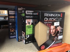 QUANTITY OF HEALTH & BEAUTY ITEMS TO INCLUDE REMINGTON QUICK CUT HAIR CLIPPERS (CORDLESS, 40-MINUTE USAGE, QUICK CHARGE, CURVE CUT BLADE TECHNOLOGY, CLEANER MORE EVEN CUT, GRADING, TAPERING & TRIMMIN