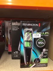 QUANTITY OF HEALTH & BEAUTY ITEMS TO INCLUDE REMINGTON VACUUM BEARD AND STUBBLE TRIMMER (VACUUM TO CATCH TRIMMED HAIR, TITANIUM BLADES, ADJUSTABLE COMB, DETAIL BLADE FOR STYLING AND EDGING, LITHIUM P