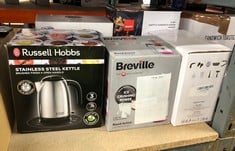 QUANTITY OF KITCHEN & APPLIANCES ITEMS TO INCLUDE BREVILLE BLEND ACTIVE PERSONAL BLENDER & SMOOTHIE MAKER | 350W | 2 PORTABLE BLEND ACTIVE BOTTLES (600ML) | LEAK PROOF LIDS | WHITE & PINK [VBL248]: L