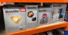 QUANTITY OF KITCHEN & APPLIANCES ITEMS TO INCLUDE BREVILLE ULTIMATE DEEP FILL TOASTIE MAKER | 2 SLICE SANDWICH TOASTER | REMOVABLE NON-STICK PLATES | STAINLESS STEEL | BLACK [VST082]: LOCATION - B