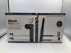 SHARK FLEXSTYLE LIMITED EDITION TEAL GIFT SET 5-IN-1 AIR STYLER & HAIR DRYER, AUTO-WRAP CURLERS, FRIZZ FIGHTER FINISHING TOOL, OVAL BRUSH, CONCENTRATOR, CLIPS & STORAGE BAG, NO HEAT DAMAGE HD450 TLUK