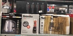 QUANTITY OF KITCHEN & APPLIANCES ITEMS TO INCLUDE BREVILLE BLEND ACTIVE PERSONAL BLENDER & SMOOTHIE MAKER | 350W | 1 PORTABLE BLEND ACTIVE BOTTLE (600ML) | LEAK PROOF LID | BLACK & GOLD [VBL251]: LOC