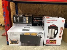 QUANTITY OF KITCHEN & APPLIANCES ITEMS TO INCLUDE MORPHY RICHARDS CLASSIC SOUP MAKER, 1.6L, MULTI-SETTINGS, LED DISPLAY PANEL, MOTORISED BLADE, STAINLESS STEEL, 1000W, 48822: LOCATION - E