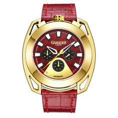 GAMAGES OF LONDON LIMITED EDITION HAND ASSEMBLED STATURE AUTOMATIC RED WATCH SKU:GA1553 RRP £710: LOCATION - A