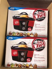 2 X GO CHEF MULTI COOKER - 5L 8 IN 1 ELECTRIC SLOW COOKER POT, ROAST, SLOW COOK, STEAM, POACH, FRY, BOIL, BAKE AND FONDUE - EASY TO USE, NON STICK - GREAT RICE COOKER AND DEEP FAT FRYER.: LOCATION -