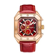 GAMAGES OF LONDON LIMITED EDITION HAND ASSEMBLED REPUBLIC AUTOMATIC RED WATCH SKU:GA1582 RRP £710: LOCATION - A